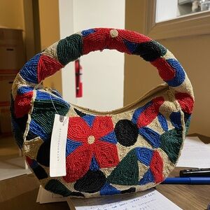 Floral beaded bag